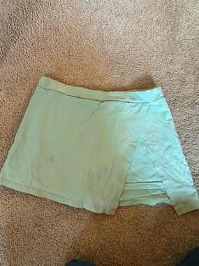 Mint Green Skort with Overlap Front